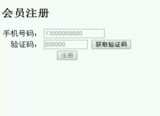 手机验证码前端页面